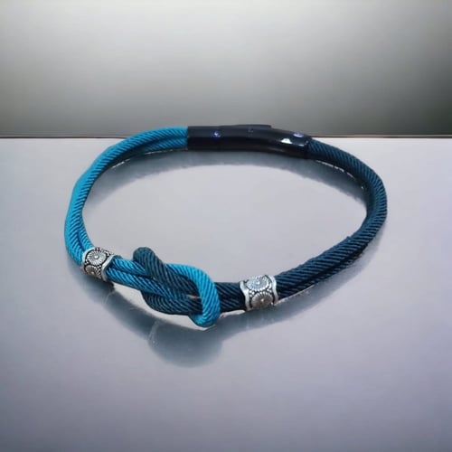 اساور رجالي خيوط أخضر وتركوز