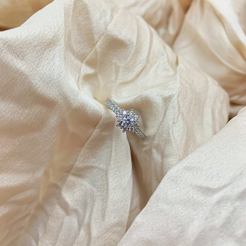 خاتم سقراط من احجار الـ CZ والفضة