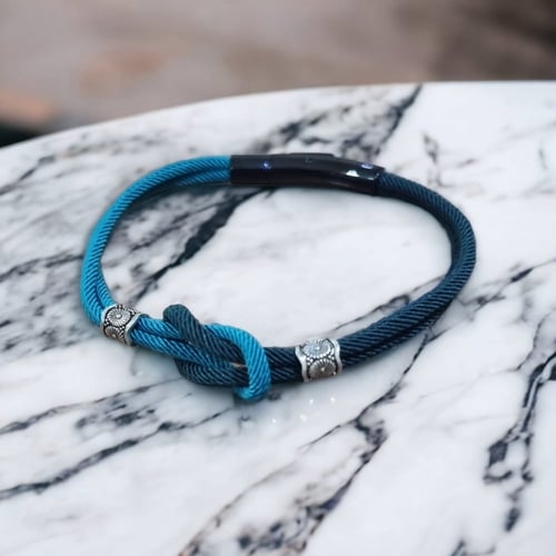 اساور رجالي خيوط أخضر وتركوز