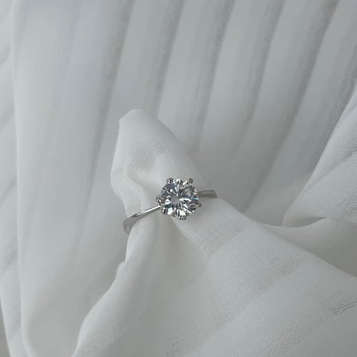 خاتم دايموند فنسي من احجار الـCZ والفضة