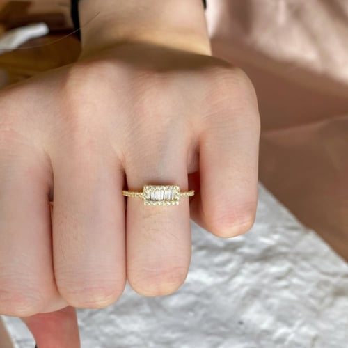 خاتم Tiles من احجار الـCZ