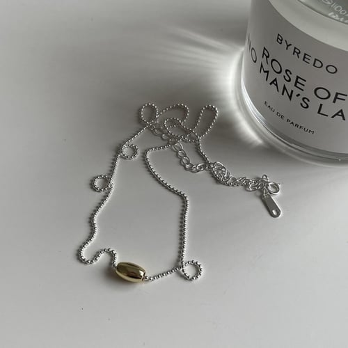 قلادة مودرن من الفضة المطلية بالذهب