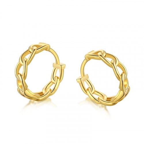 حلق أطفال سلسلة مطلية بالذهب