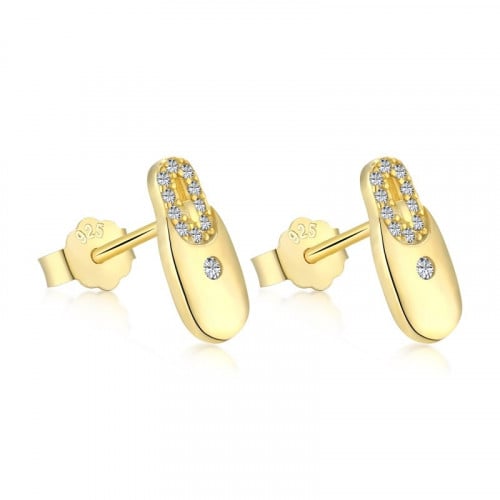 حلق ميسيكا من الفضة المطلية بالذهب