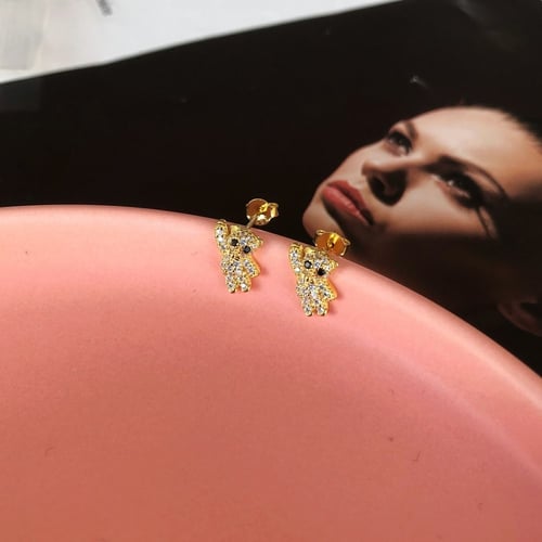 حلق توس من الفضة مطلية بالذهب