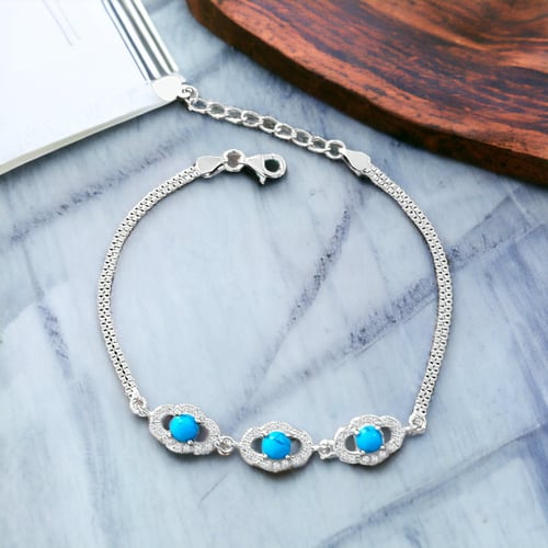 سوار عين الفيروز بأحجار الCZ