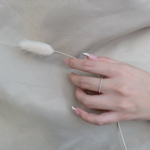 خاتم رومانس من احجار الـ CZ والفضة