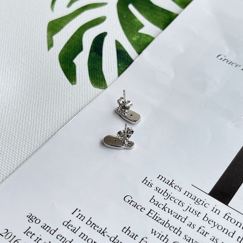 حلق ميسيكا من الفضة المطلية بالروديوم