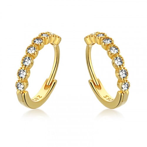 حلق شيرمن من الفضة المطلية بالذهب