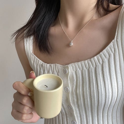 قلادة Circle Of Life من الفضة المطلية بالروديوم