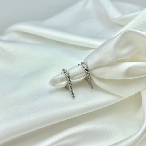 حلق دروب من الفضة المطلية بالروديوم