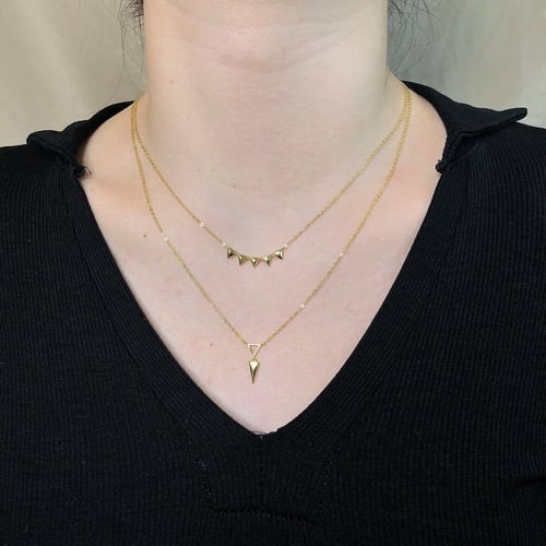 قلادة كليوباترا العصرية من الفضة المطلية بالذهب