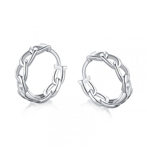 حلق أطفال سلسلة مطلية بالروديوم