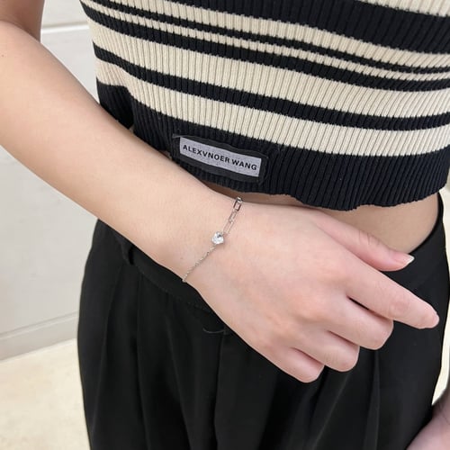 سوار هاف من احجار الـ CZ و الفضة المطلية بالروديوم