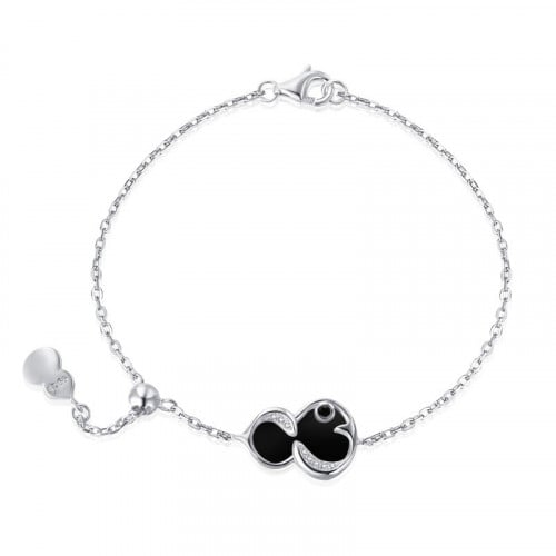 سوار سباركلينج بالمينا و احجار الـCZ والفضة المطلي...