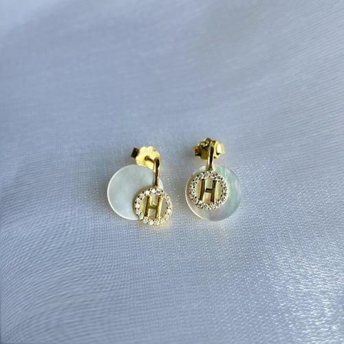 حلق هلتون من الفضة المطلية بالذهب