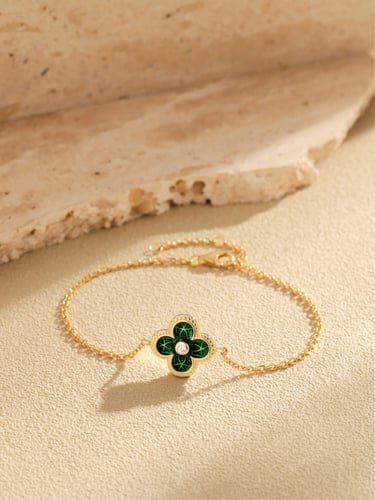 طقم فلور من الفضة وأحجار الCZ