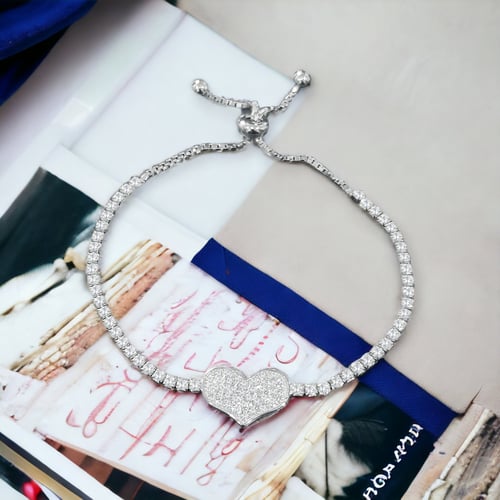 سوار القلب بأحجار الCZ