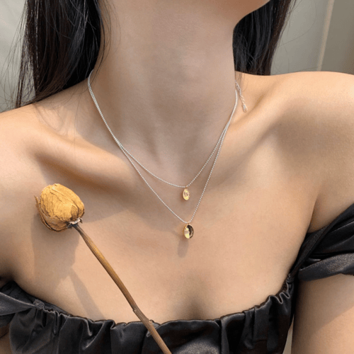 سلسال Detail من الفضة المطلية بالذهب