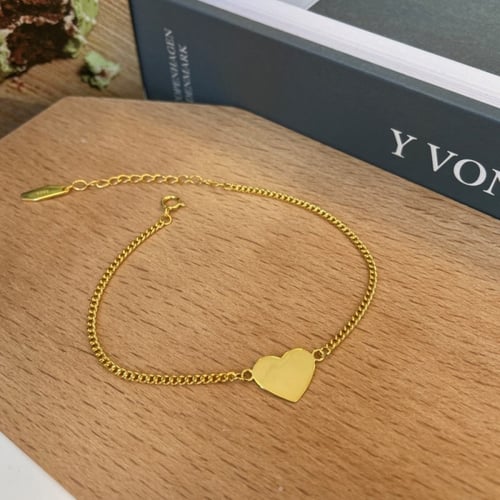 سوار قلب جامح من الفضة المطلية بالذهب