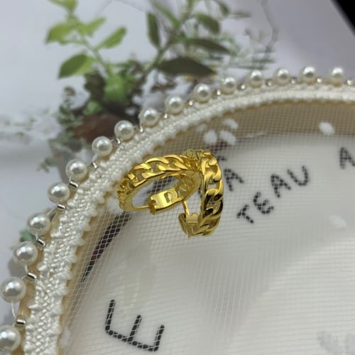 حلق سلسله من الفضة المطلية بالذهب