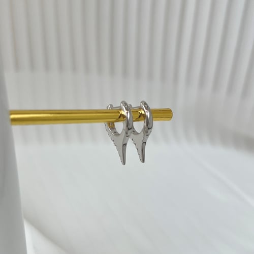 حلق دروب من الفضة المطلية بالروديوم