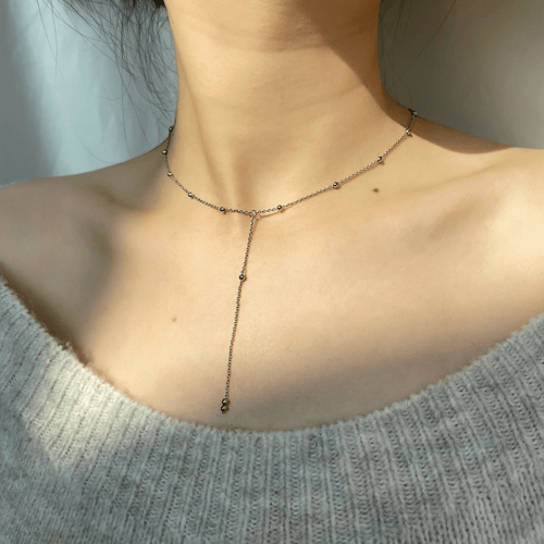 سلسال لونق سنبل من الفضة المطلية بالذهب