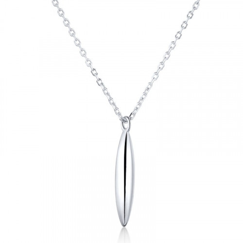 قلادة L.Slug من الفضة المطلية بالروديوم