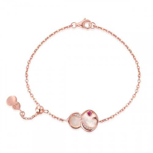 سوار سباركلينج بالصدف و احجار الـCZ والفضة المطلية...