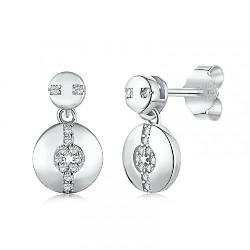 حلق مارلي بوب من الفضة المطلية بالروديوم