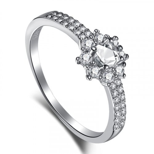 خاتم سقراط من احجار الـ CZ والفضة