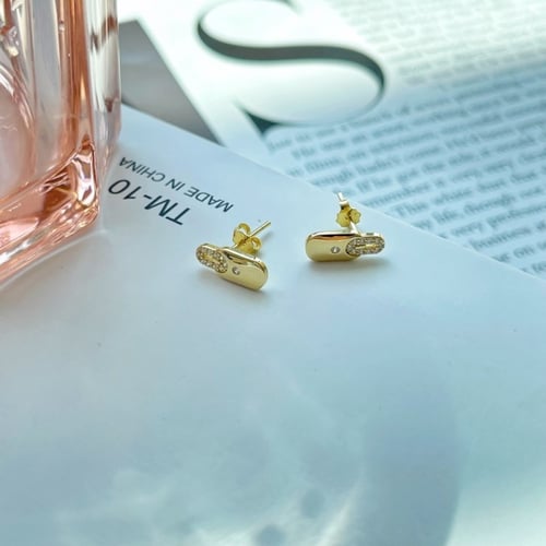 حلق ميسيكا من الفضة المطلية بالذهب