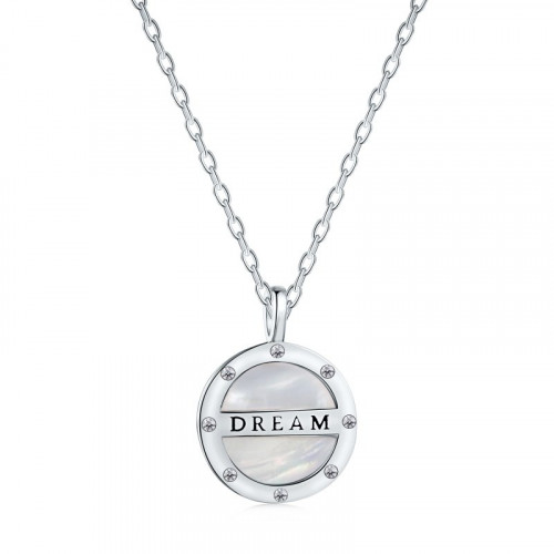 قلادة دريم من الفضة المطلية بالروديوم