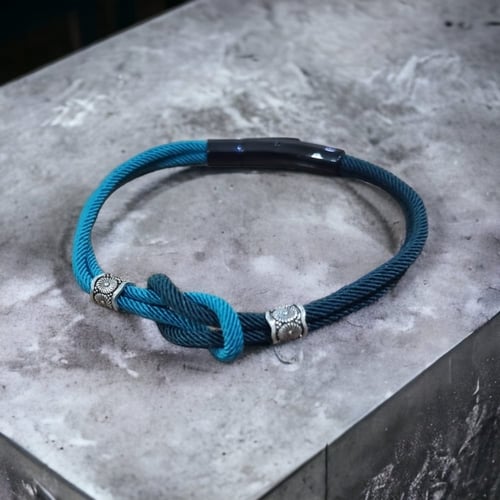 اساور رجالي خيوط أخضر وتركوز