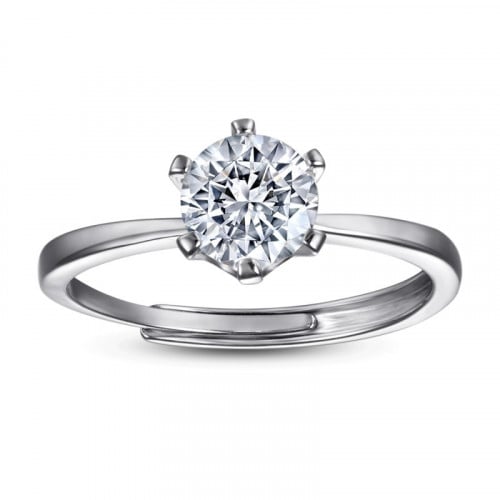 خاتم دايموند فنسي من احجار الـCZ والفضة