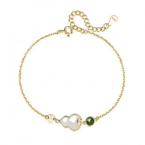 سوار جولي من الفضة المطلية بالذهب