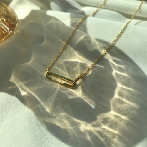 قلادة ميسيكا من الفضة المطلية بالذهب