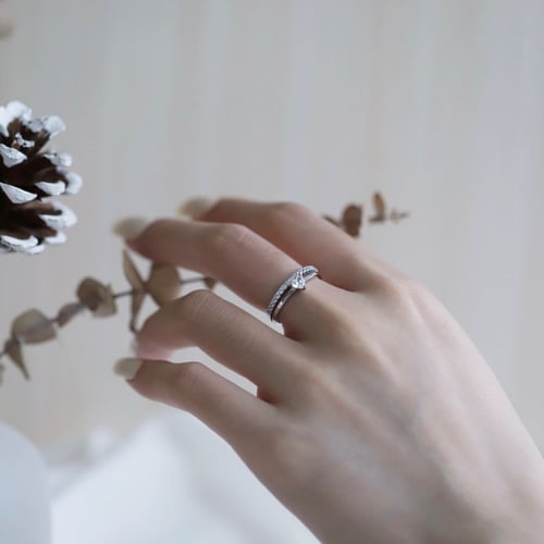 خاتم مونيكا من احجار الـ CZ والفضة