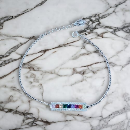 إسوارة ناعم الوان من أحجار الcz