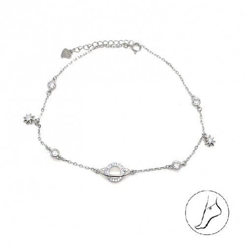 خلخال كوكب من الفضة