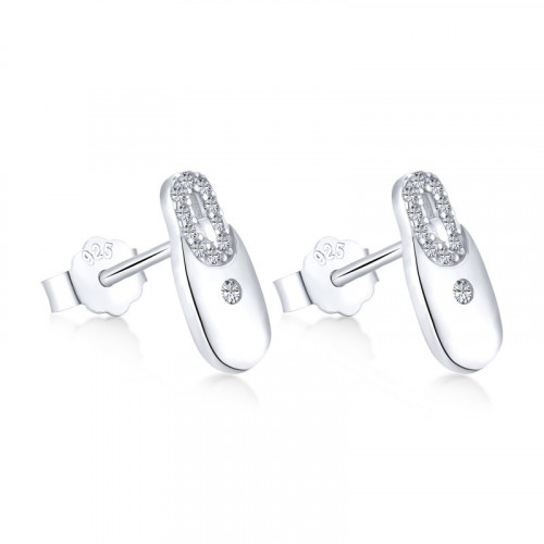 حلق ميسيكا من الفضة المطلية بالروديوم