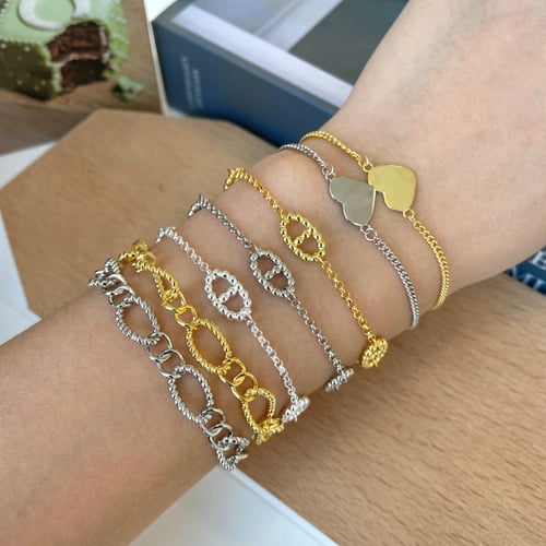 سوار ديور من الفضة المطلية بالروديوم