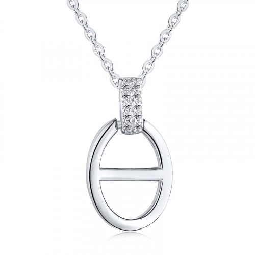 قلادة Creativity من أحجار الCZ والفضة المطلية بالر...