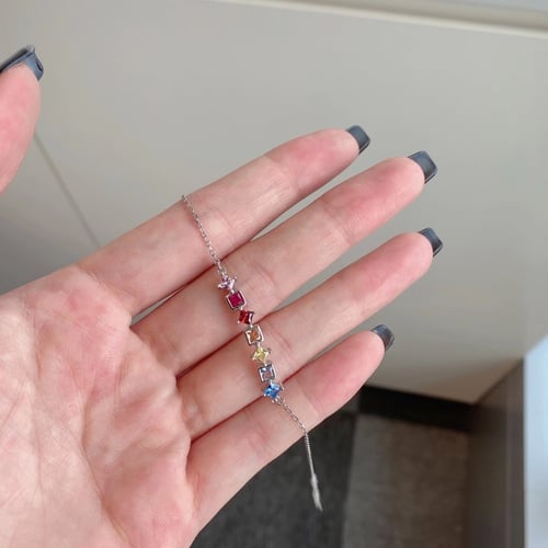 سوار أمور من احجار الـ CZ المطلية بالروديوم