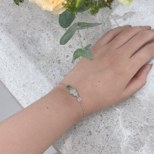 سوار جولي من الفضة المطلية بالروديوم