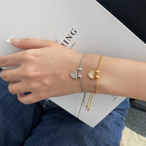 سوار القلب صدف البحر من الفضة المطلية بالروديوم