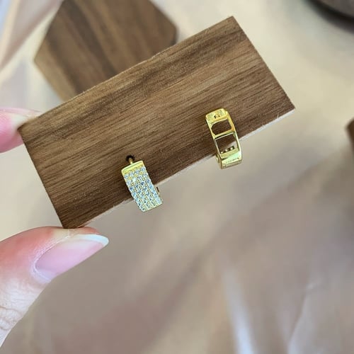 حلق فنسي من الفضة المطلية بالذهب 53M