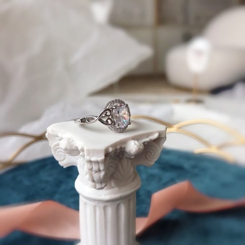 خاتم ملكي من احجار الـ CZ والفضة