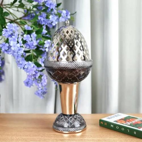 مبخرة كريستال فضي أسود