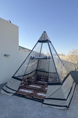 خيام هرمية متعدد المقاس " قماش تنزاني "